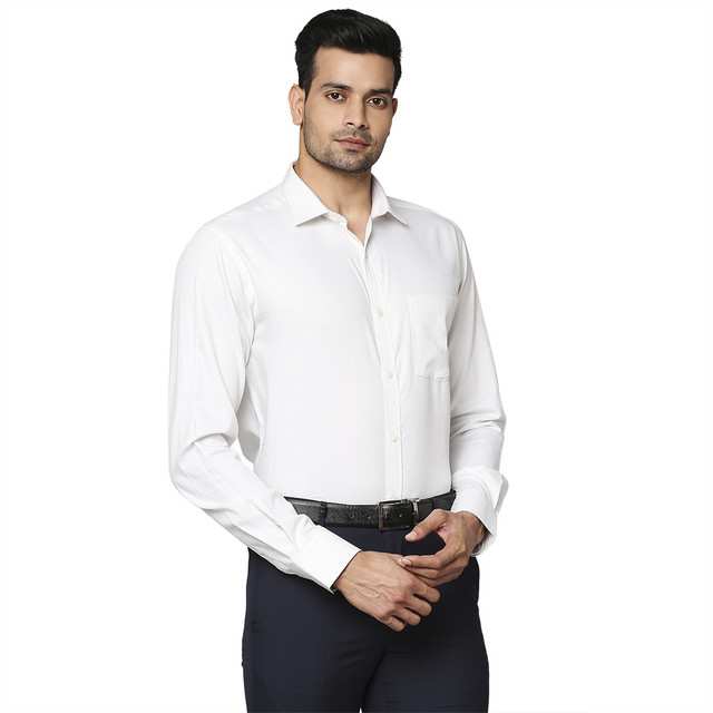 Park Avenue Men Light Yellow Formal Shirt