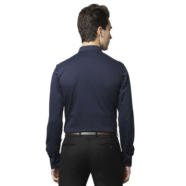 Park Avenue Men Fancy Blue Formal Shirt