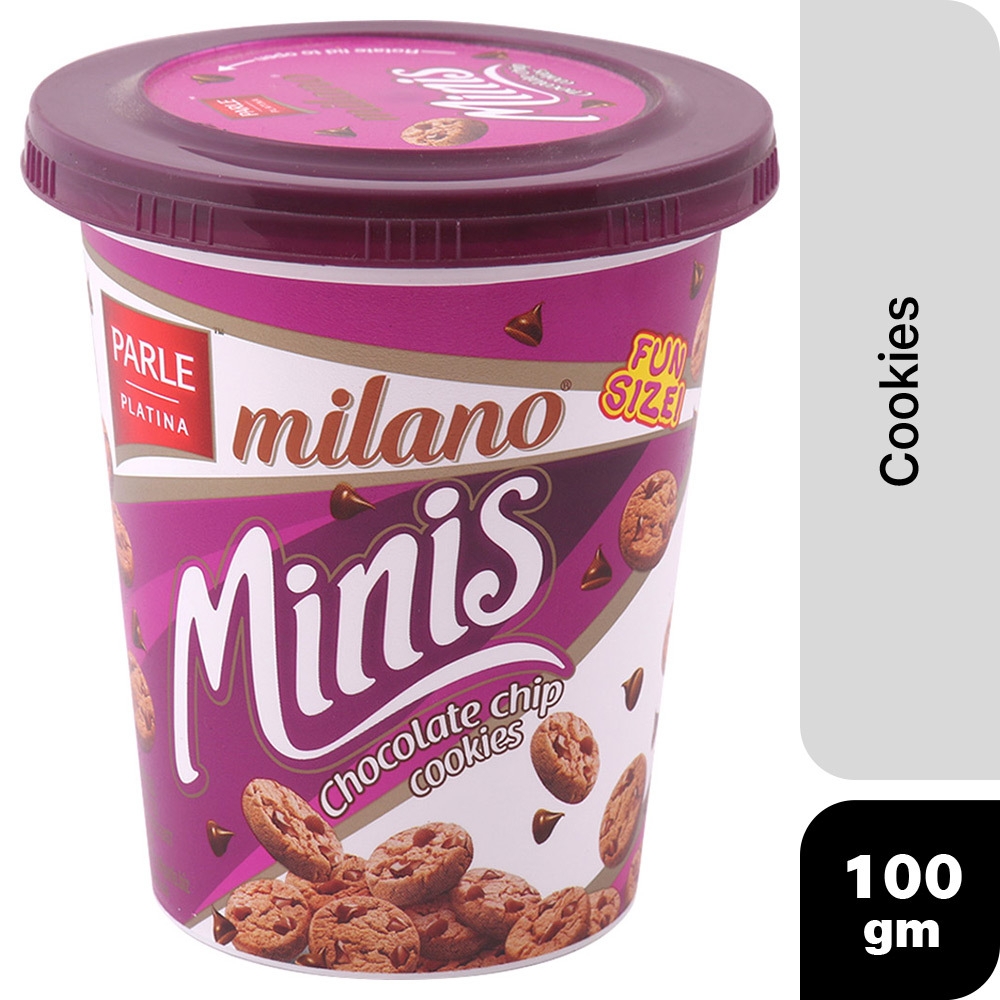 Parle Platina Milano Minis Chocolate Chip Cookies 100 G