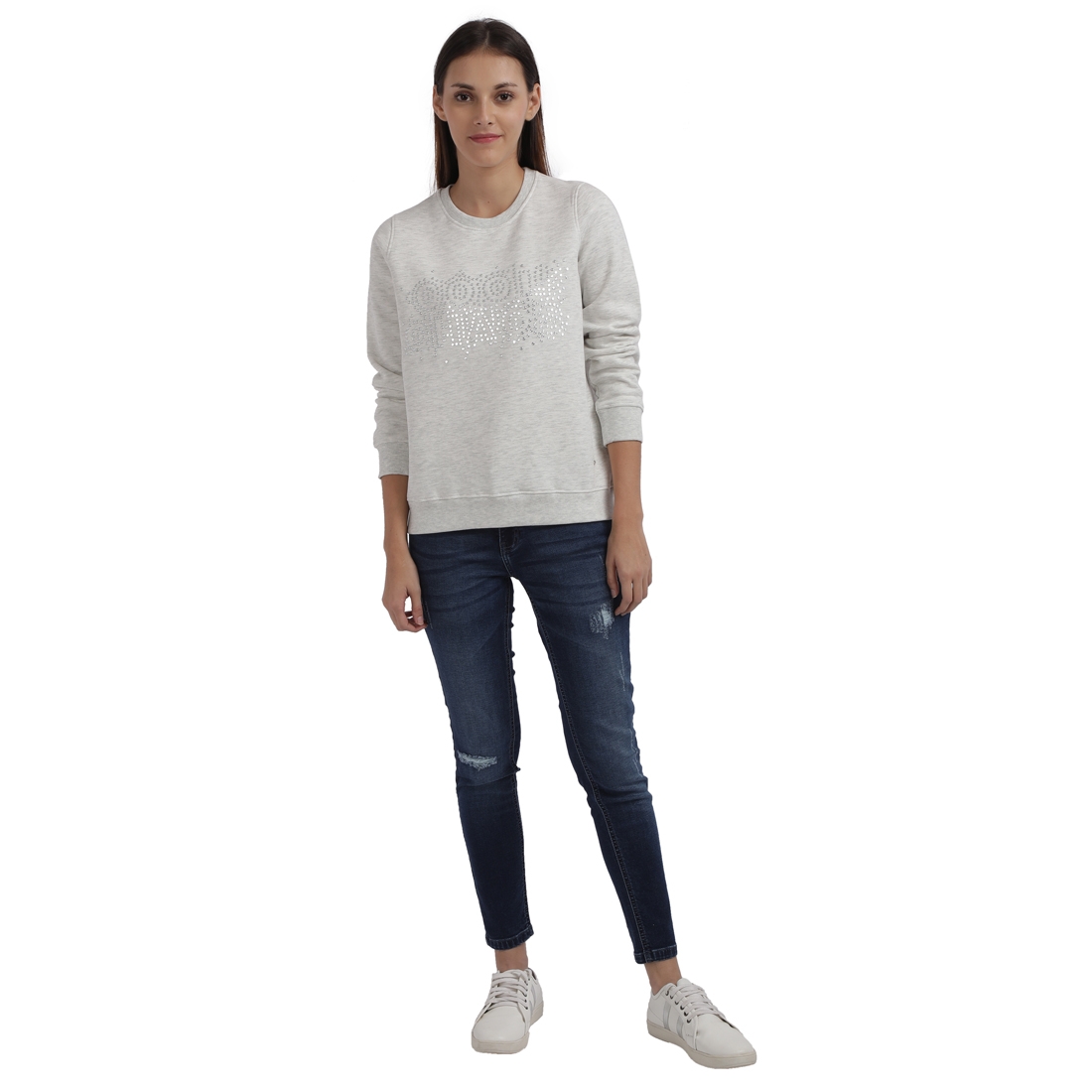 Parx Woman | Parx Woman White Sweatshirt 4