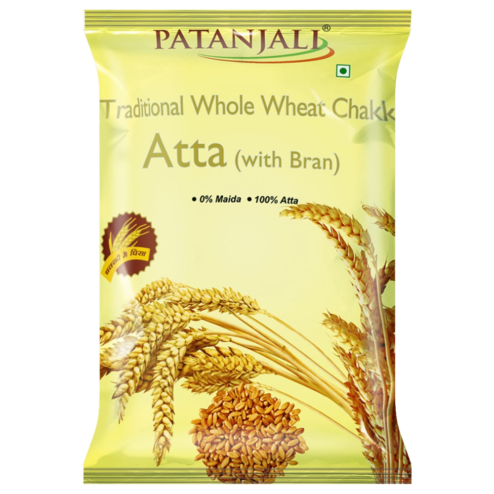 Patanjali Traditional Chakki Whole Wheat With Bran Atta 10 Kg