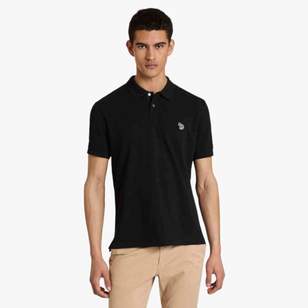 Cotton-Piquée Zebra Polo Shirt