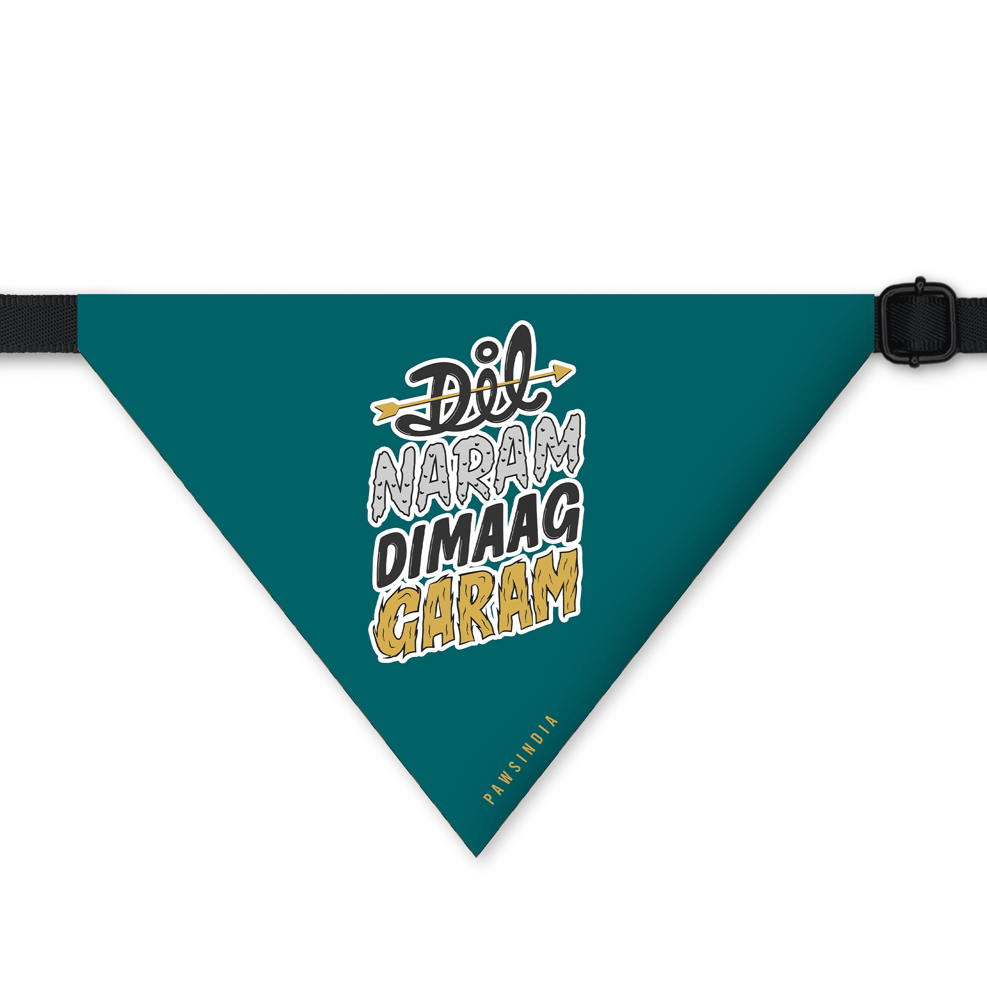 PawsIndia Pet Bandana - Dil Naram Dimag Garam