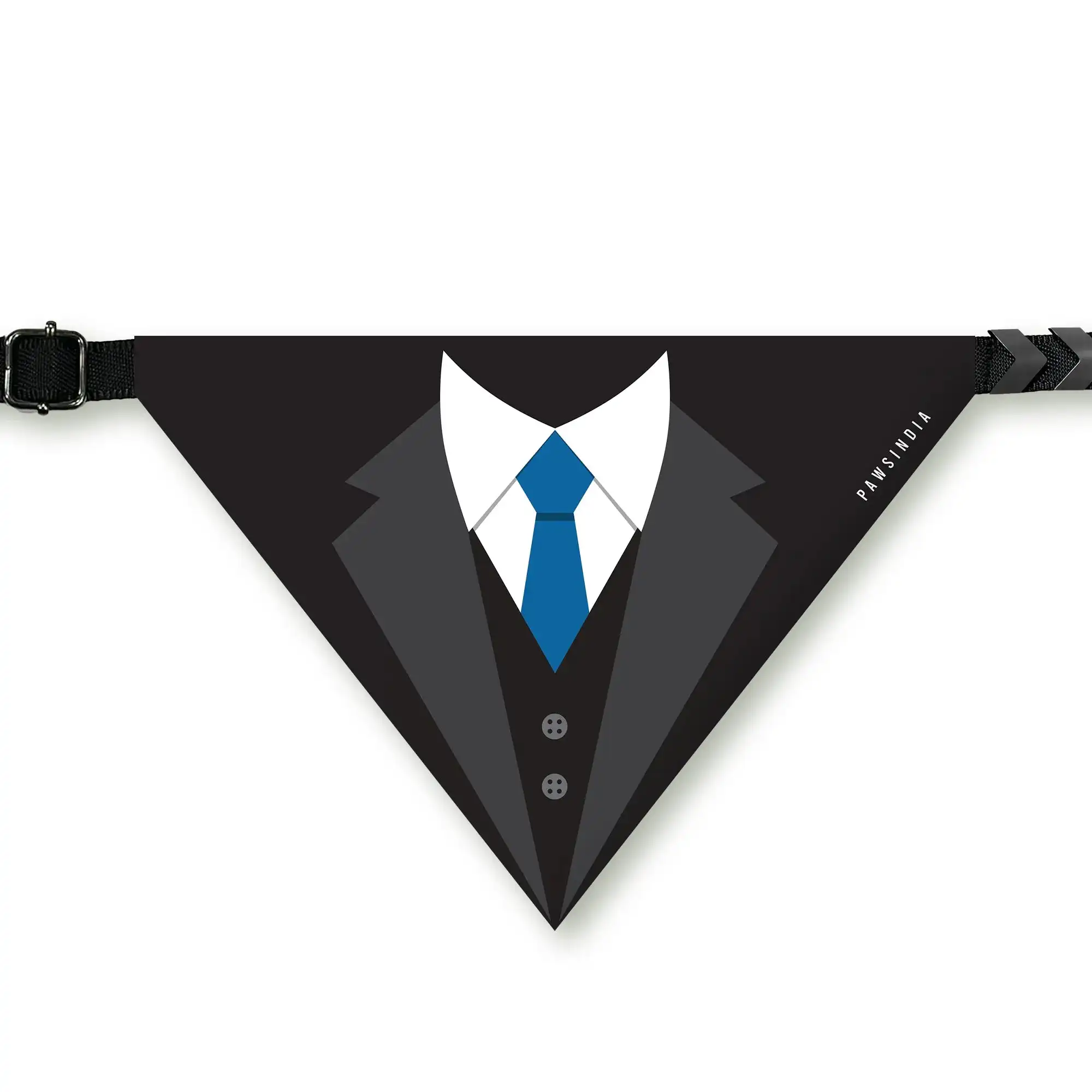 PawsIndia Pet Bandana - Tuxedo Dark Grey
