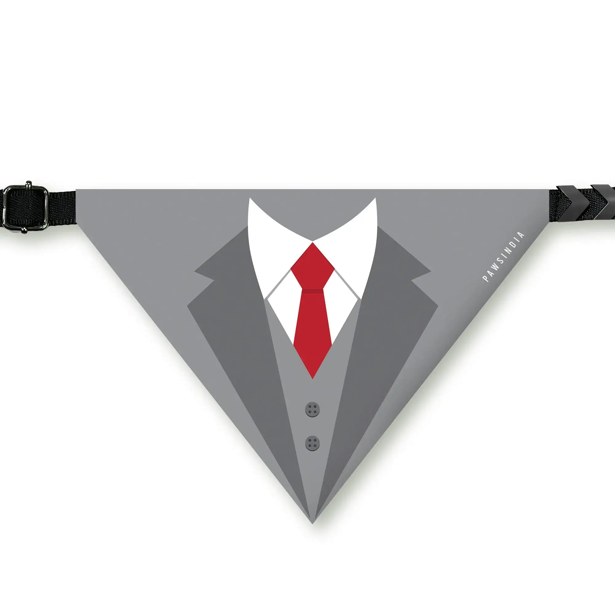 PawsIndia Pet Bandana - Tuxedo Grey