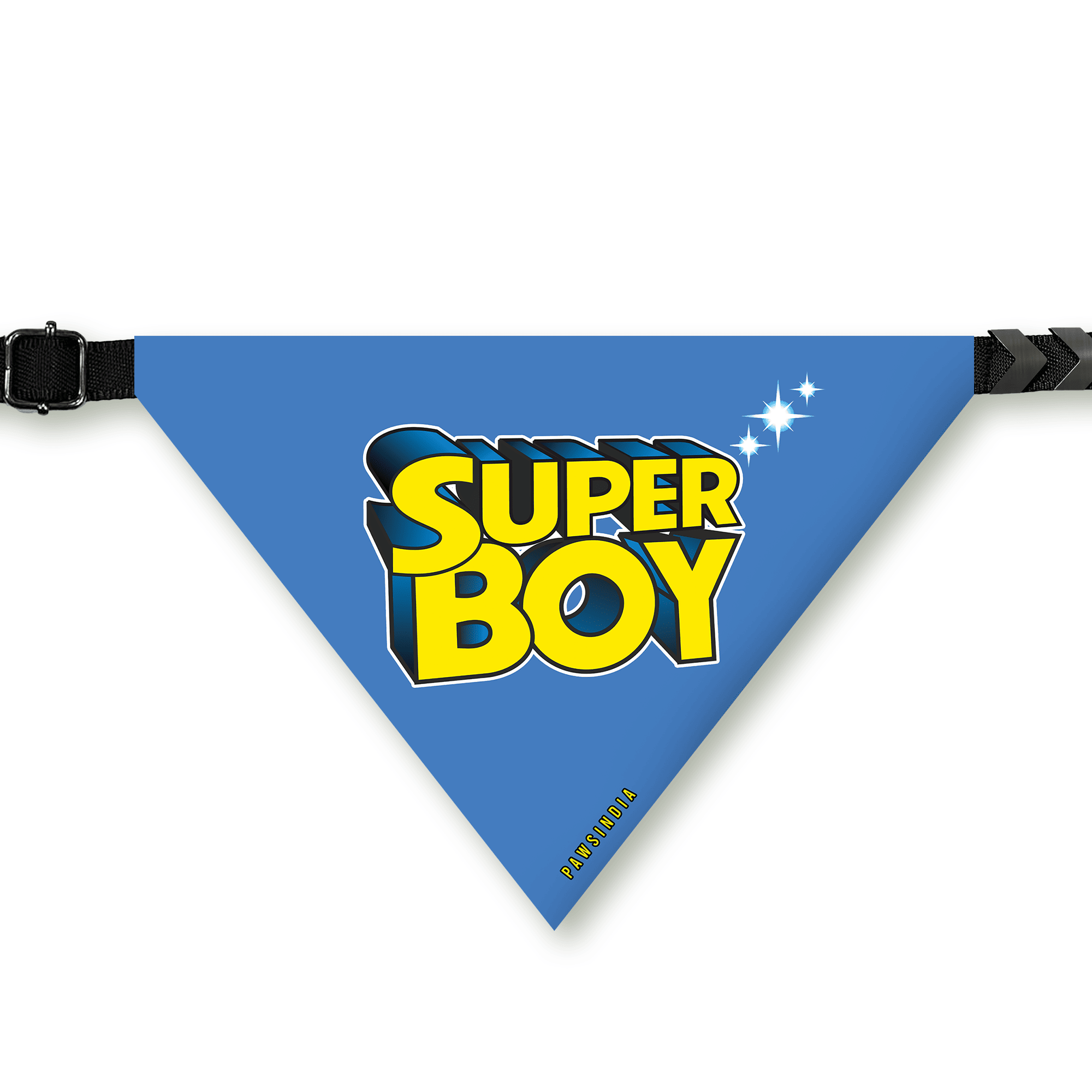 PawsIndia Pet Bandana - Super Boy - Blue