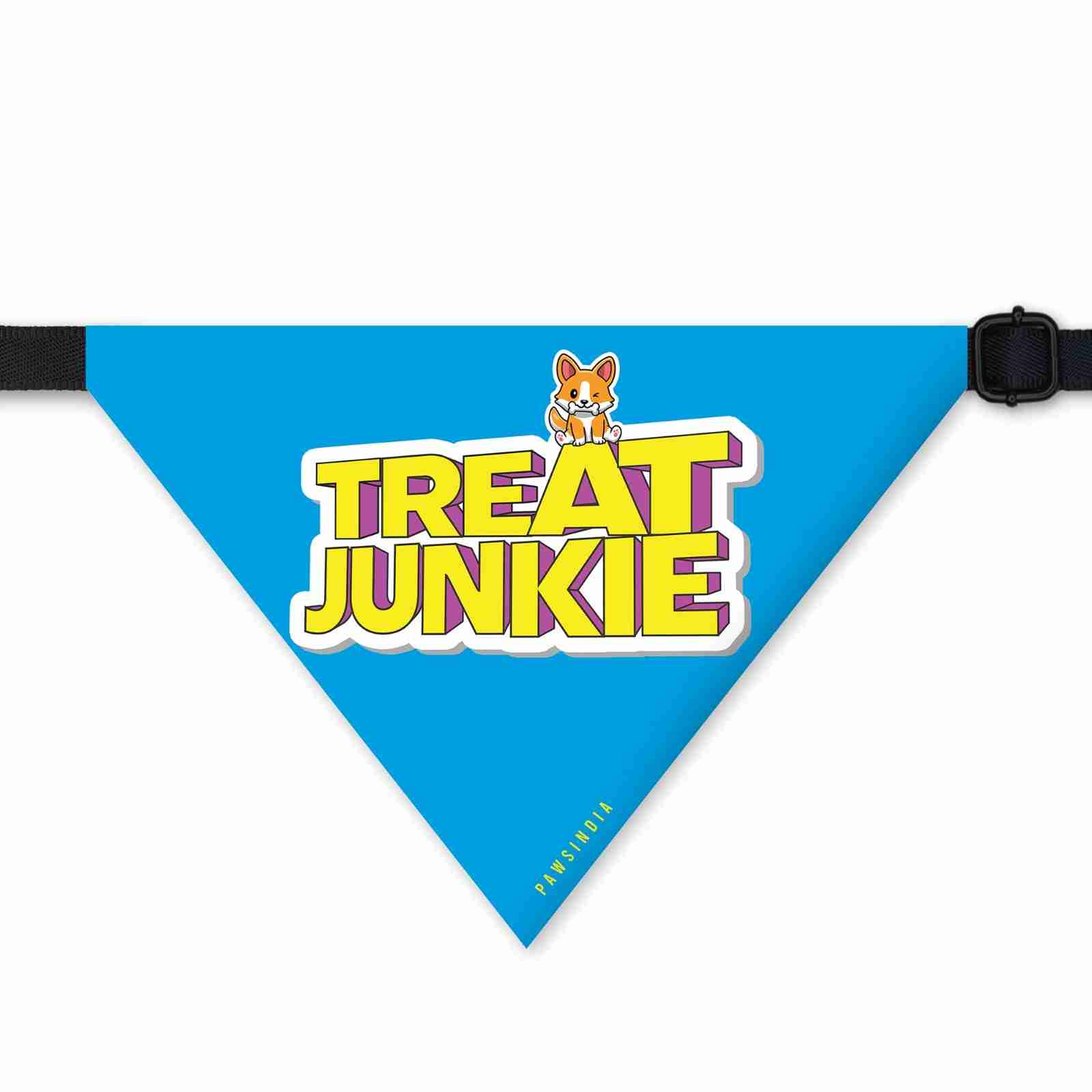 PawsIndia Dog Bandana - Treat Junkie