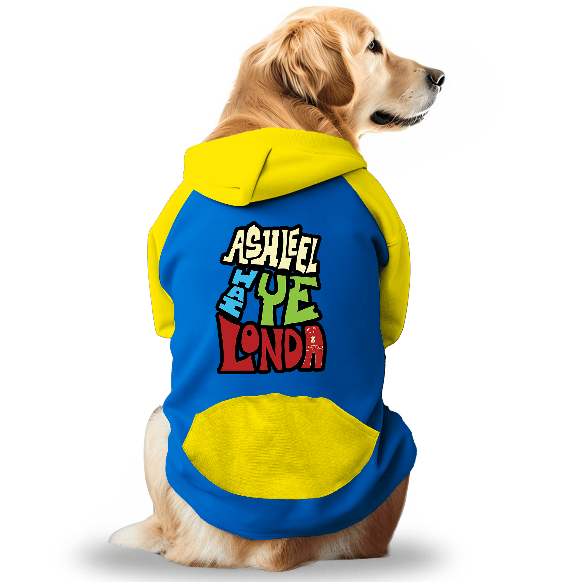 PawsIndia Dual Pattern Dog & Cat Hoodie - Ashleel Hai Ye Londa (Blue)