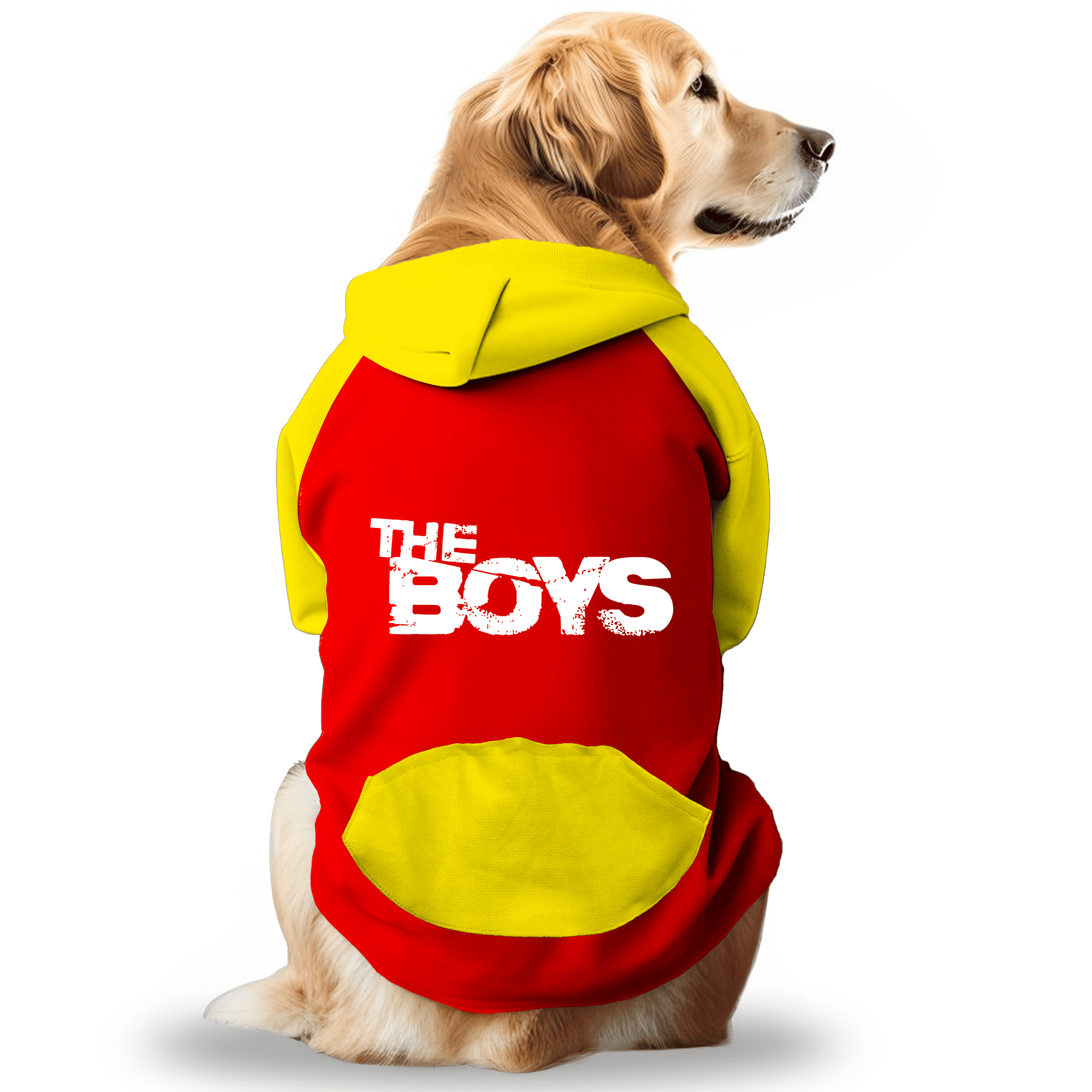 PawsIndia Dual Pattern Dog & Cat Hoodie - The Boys (Red)