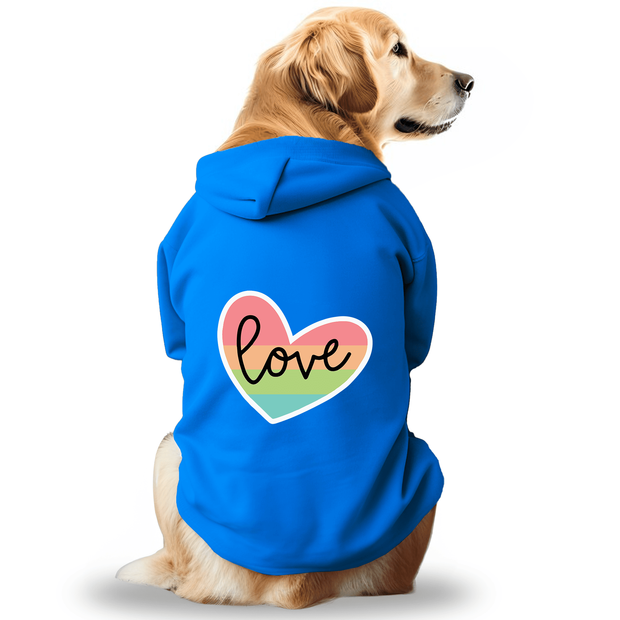 Pawsindia Dog & Cat Hoodie - Love (Blue)