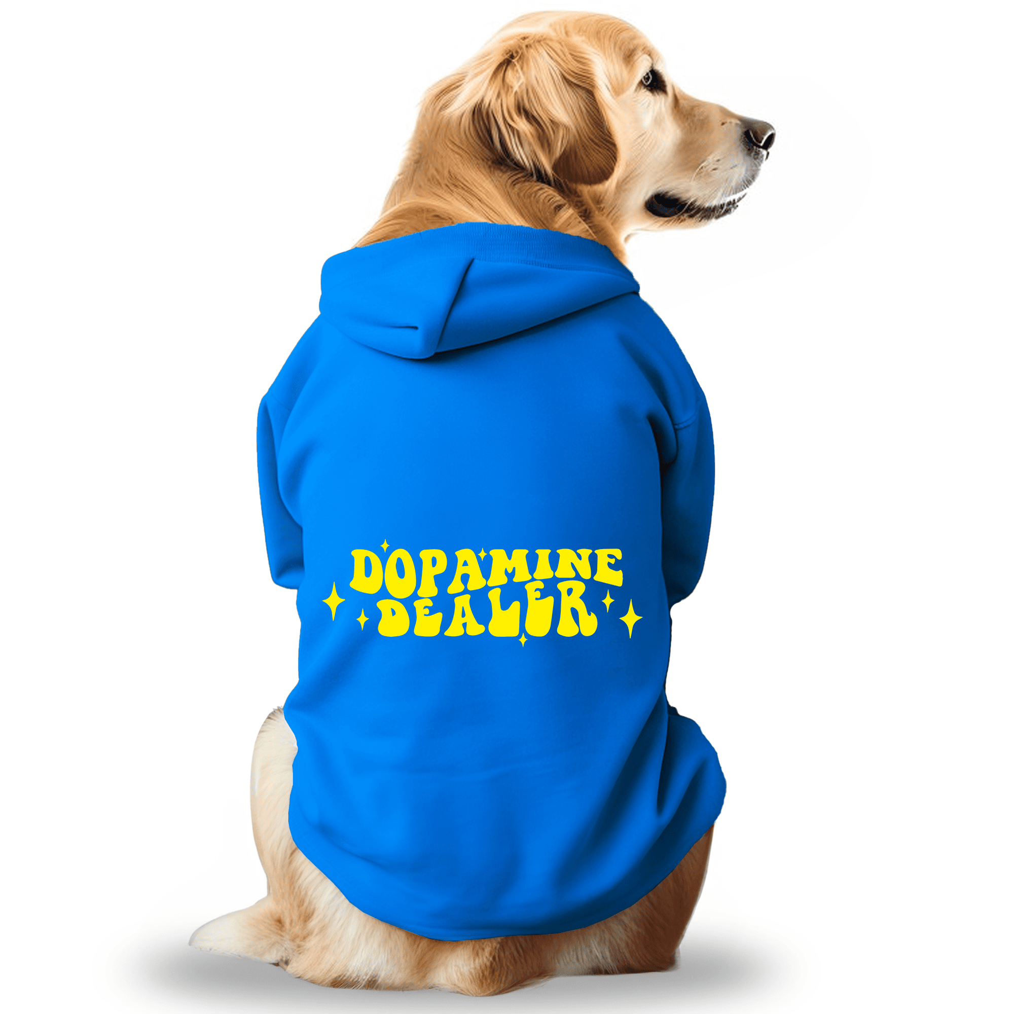 Pawsindia Dog & Cat Hoodie - Dopamine Dealer (Blue)