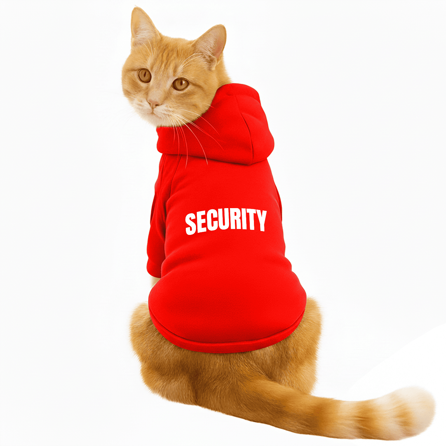Pawsindia Dog & Cat Hoodie - Security (Red)