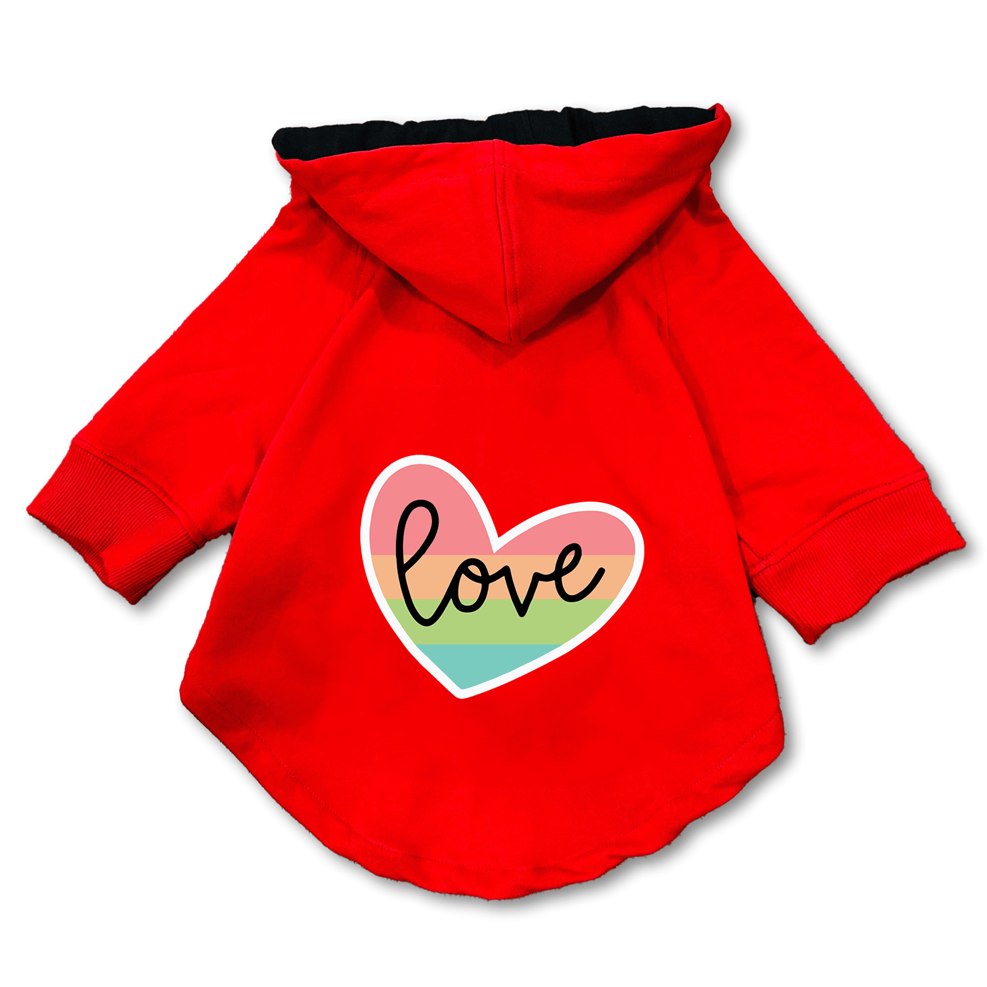 Pawsindia Dog & Cat Hoodie - Love (Red)
