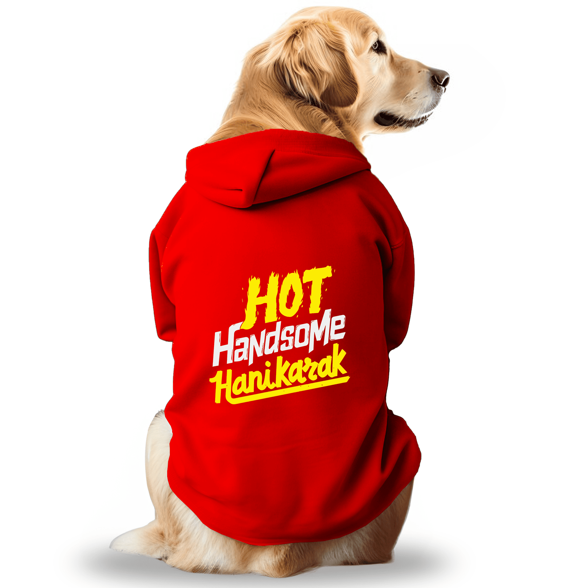 Pawsindia Dog & Cat Hoodie - Hot Handsome Hanikarak (Red)