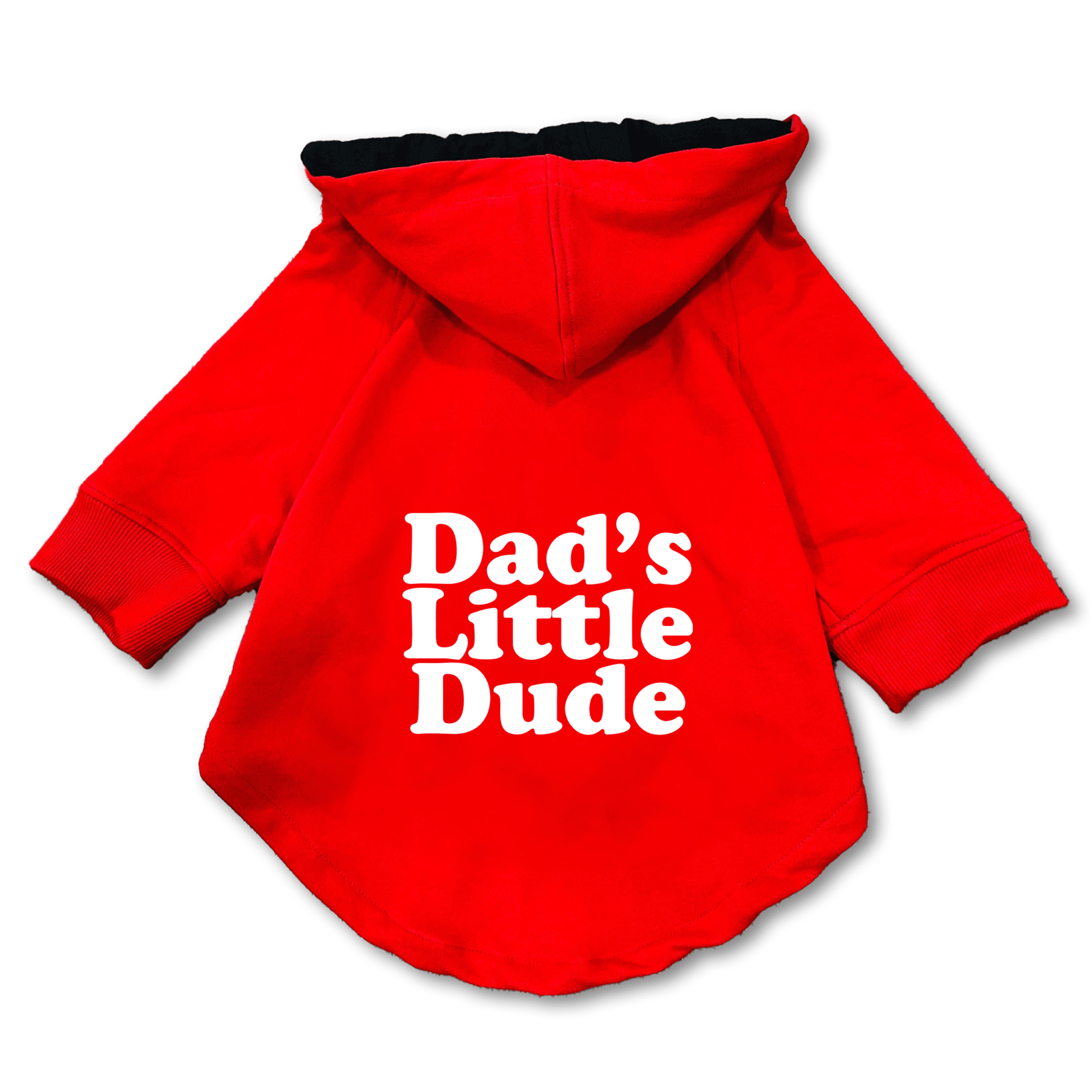 Pawsindia Dog & Cat Hoodie - Dad's Little Dude (Red)