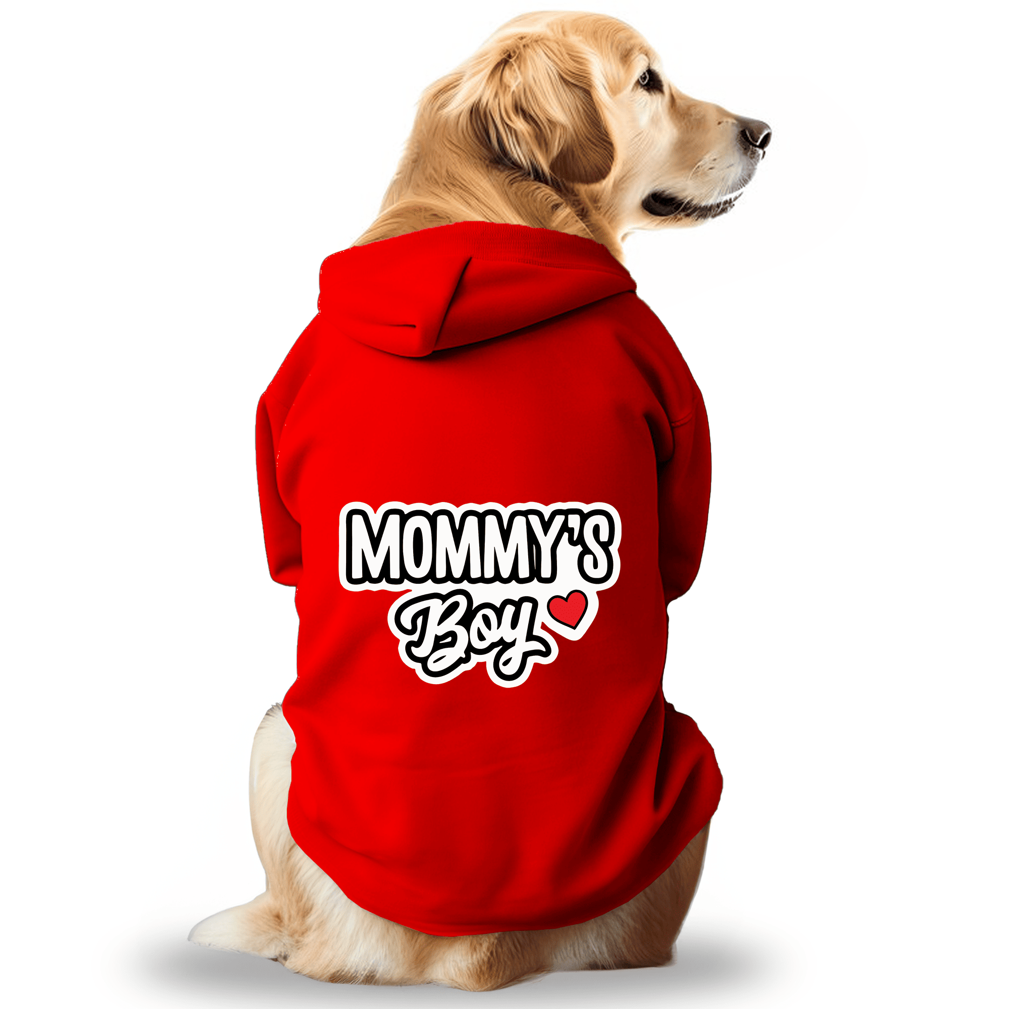 Pawsindia Dog & Cat Hoodie - Mommy's Boy (Red)