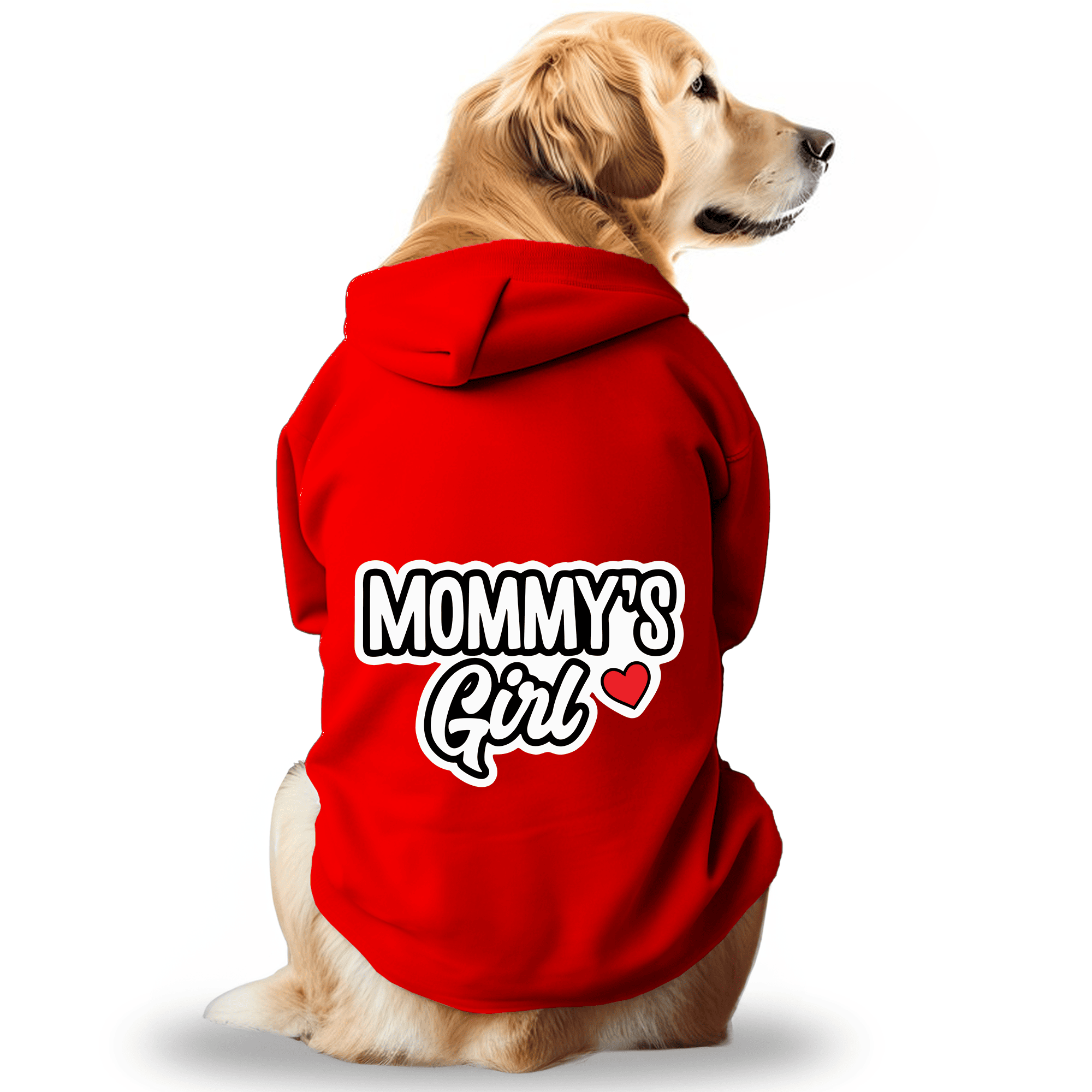 Pawsindia Dog & Cat Hoodie - Mommy's Girl (Red)