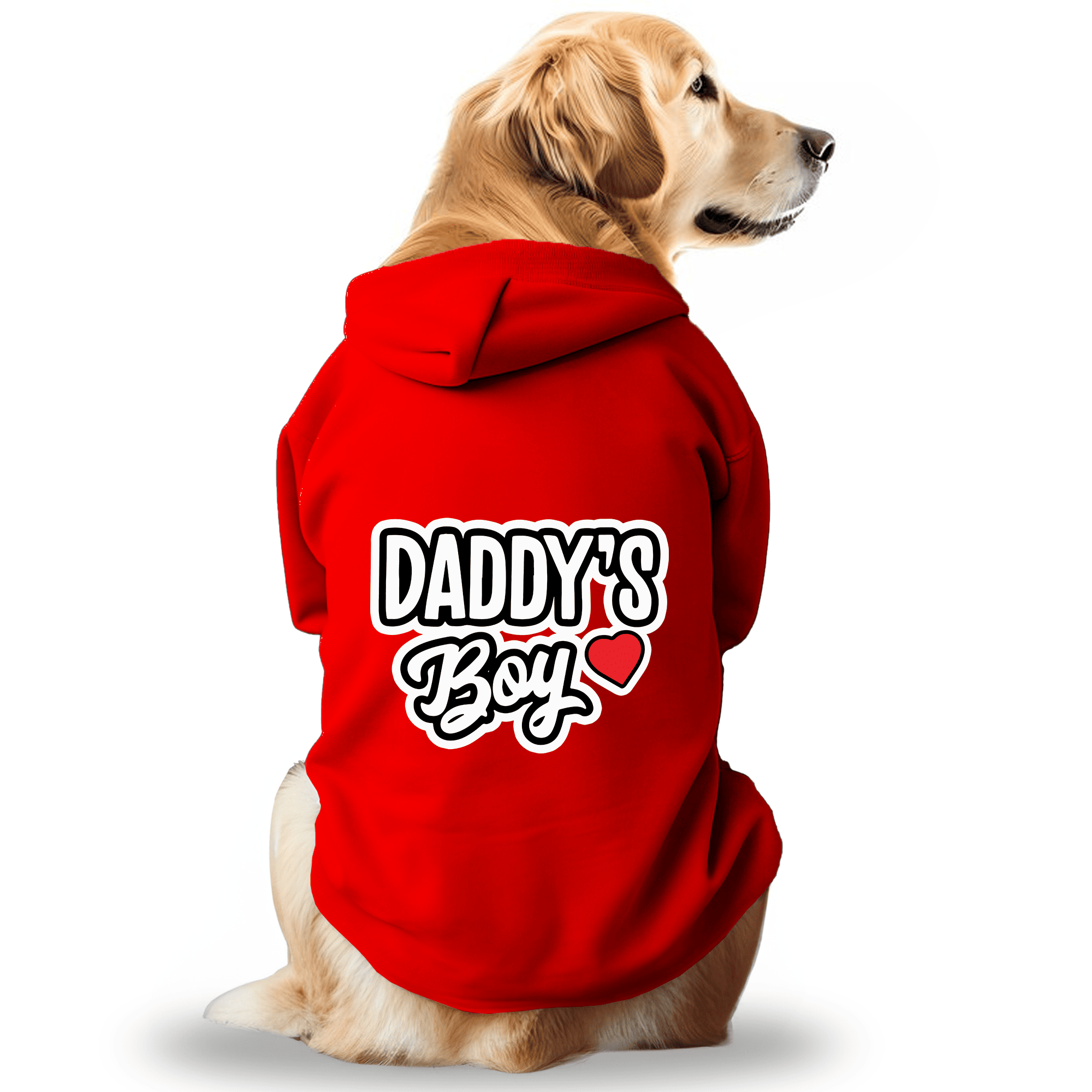 Pawsindia Dog & Cat Hoodie - Daddy's Boy (Red)
