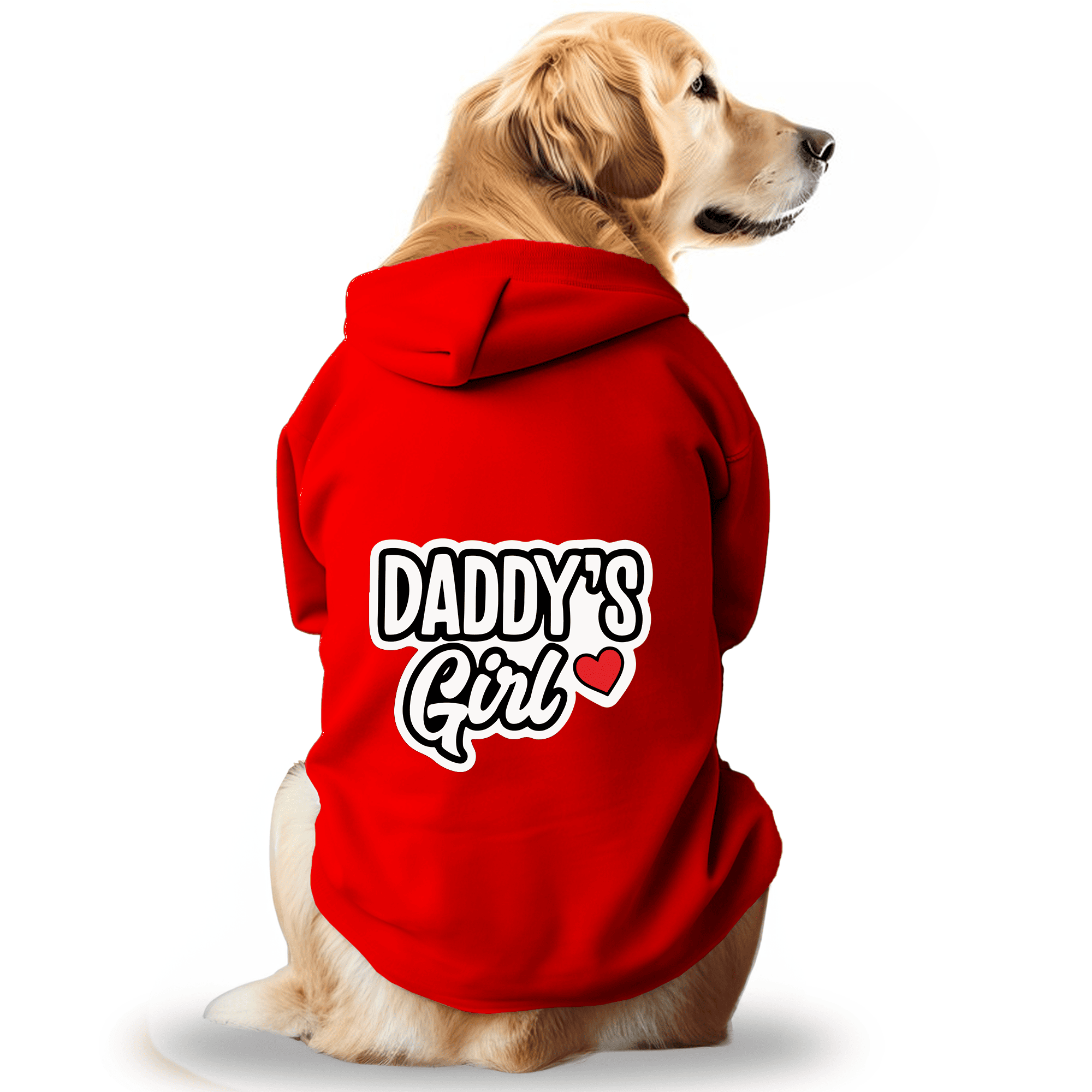 Pawsindia Dog & Cat Hoodie - Daddy's Girl (Red)