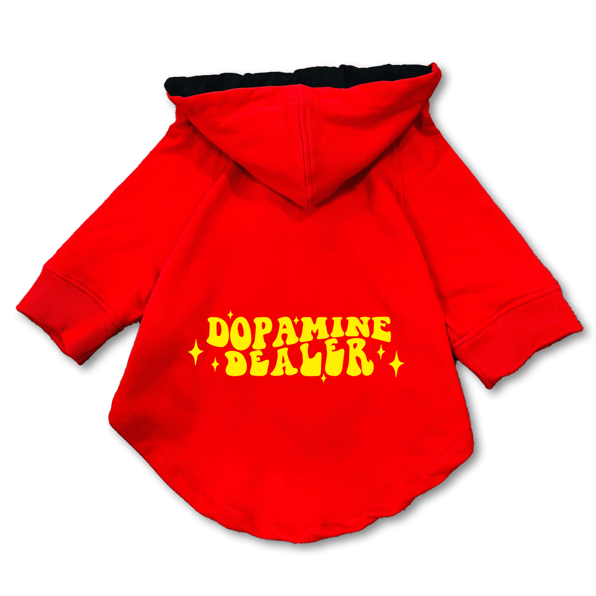 Pawsindia Dog & Cat Hoodie - Dopamine Dealer (Red)