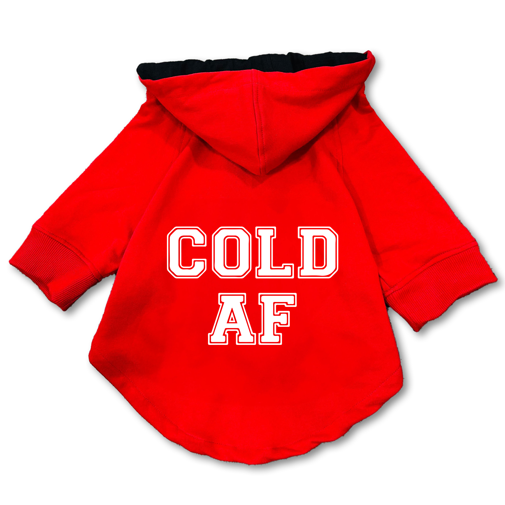 Pawsindia Dog & Cat Hoodie - Cold AF (Red)