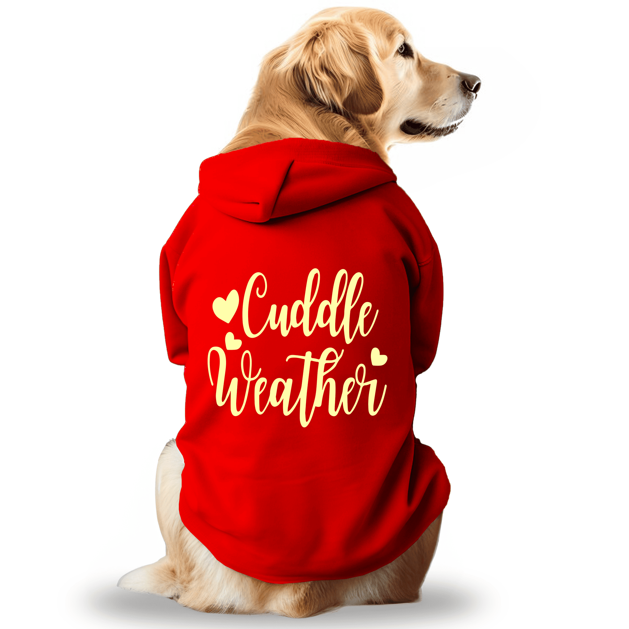 Pawsindia Dog & Cat Hoodie - Cuddle Weather (Red)
