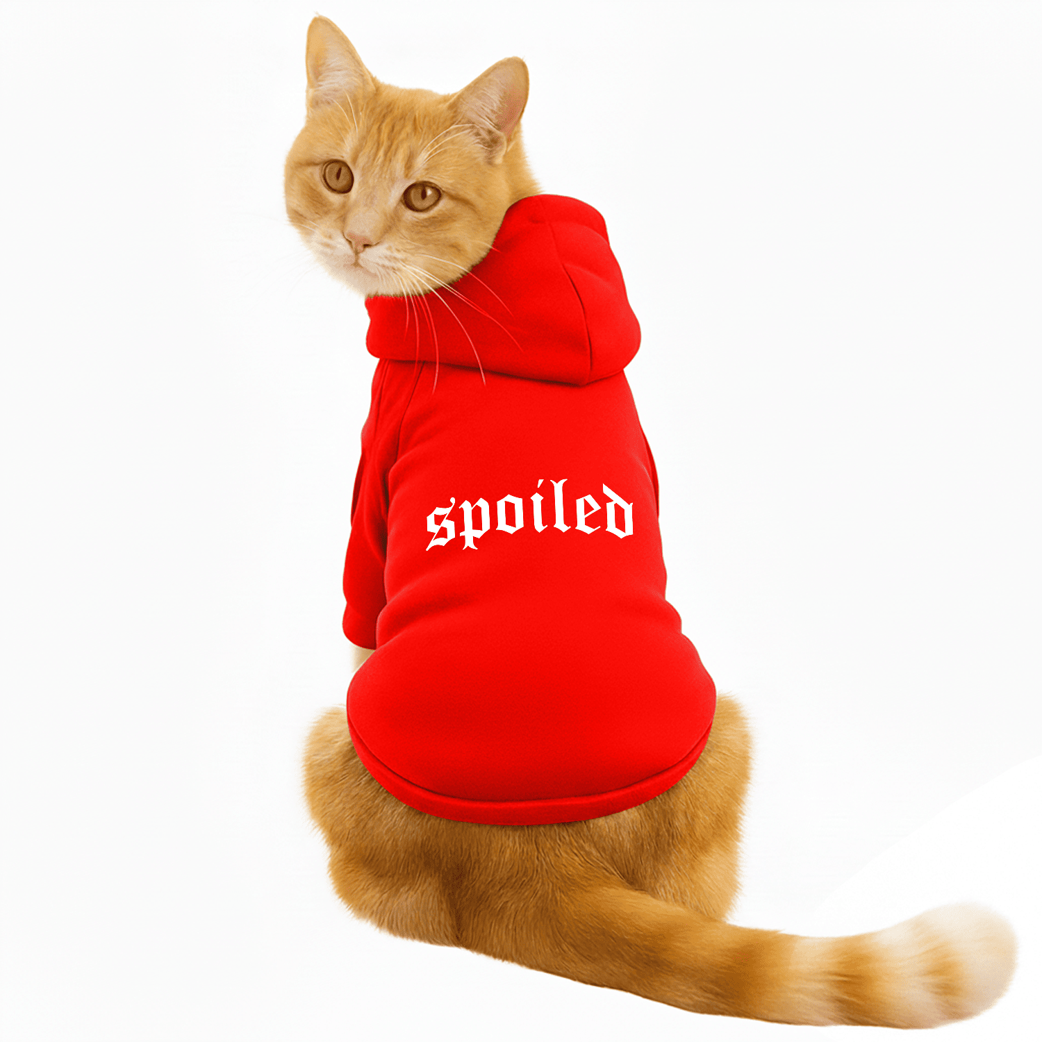 Pawsindia Dog & Cat Hoodie - Spoiled (Red)