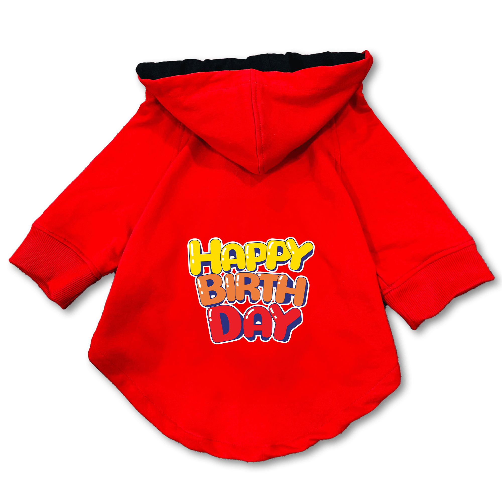 Pawsindia Dog & Cat Hoodie - Happy Birthday (Red)