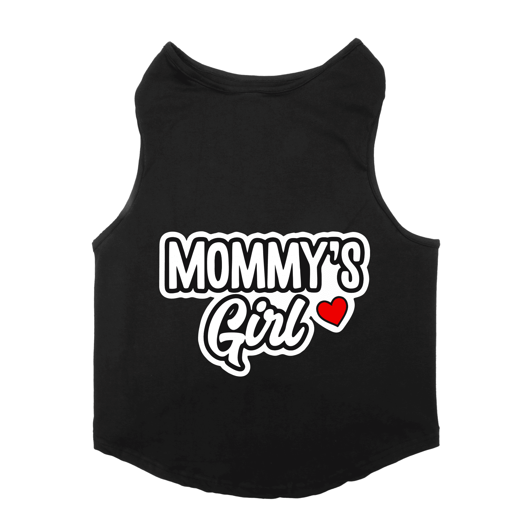 PawsIndia Sleeveless Printed Dog T-Shirt - Mommy's Girl (Black)