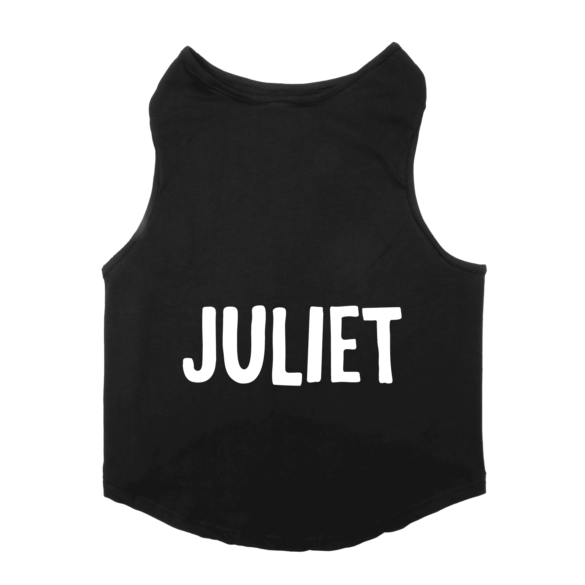 PawsIndia Sleeveless Printed Dog T-Shirt - Juliet (Black)