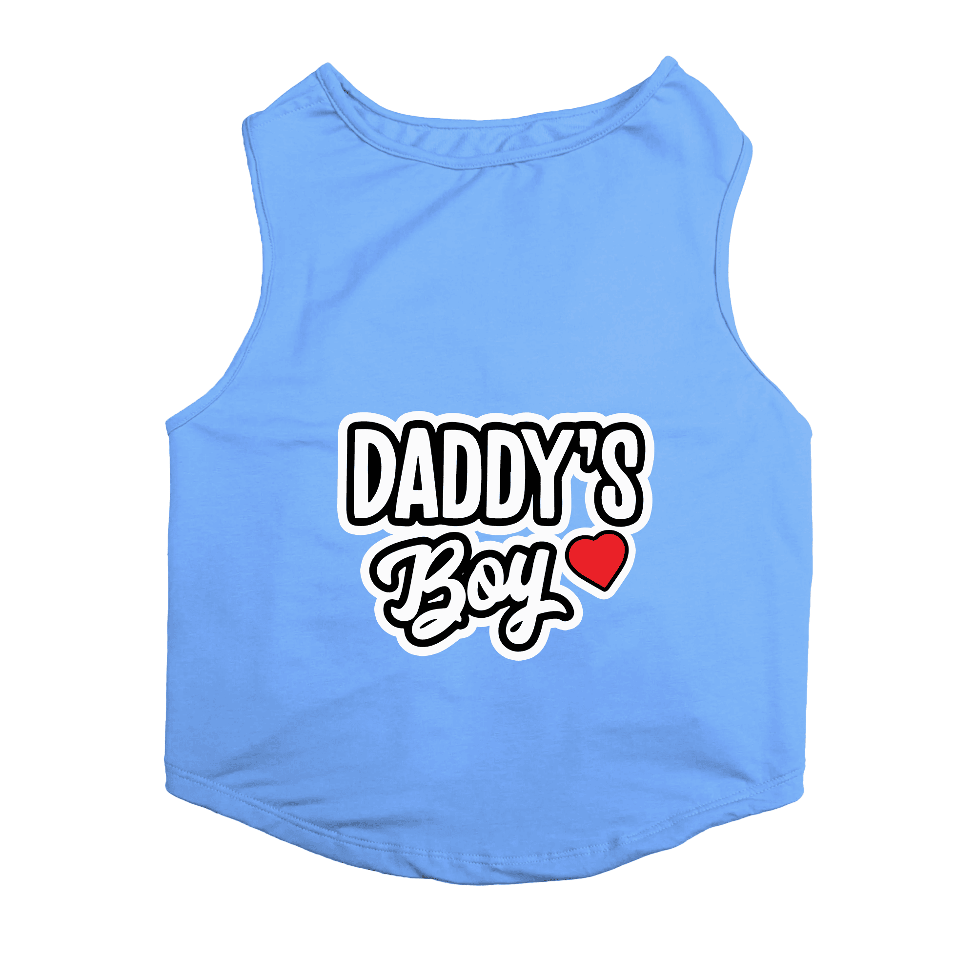 PawsIndia Sleeveless Printed Dog T-Shirt - Daddy's Girl (Blue)