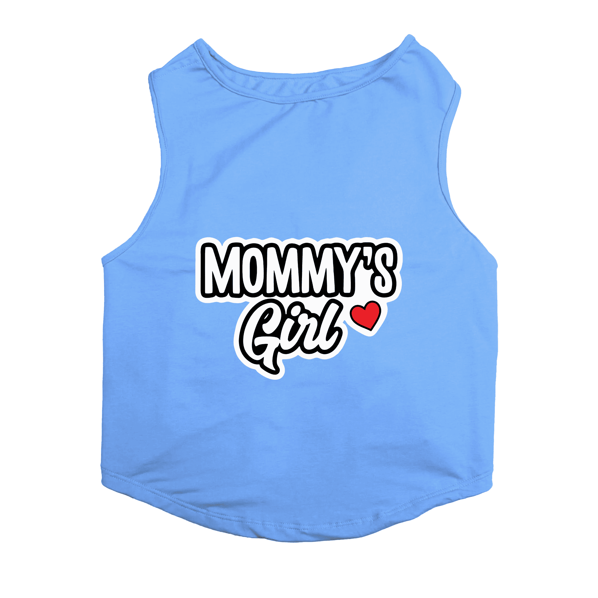 PawsIndia Sleeveless Printed Dog T-Shirt - Mommy's Girl (Blue)