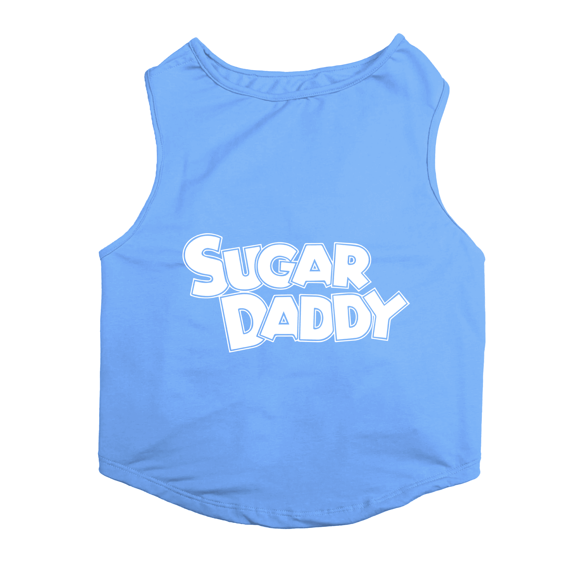 PawsIndia Sleeveless Printed Dog T-Shirt -Sugar Daddy (Blue)