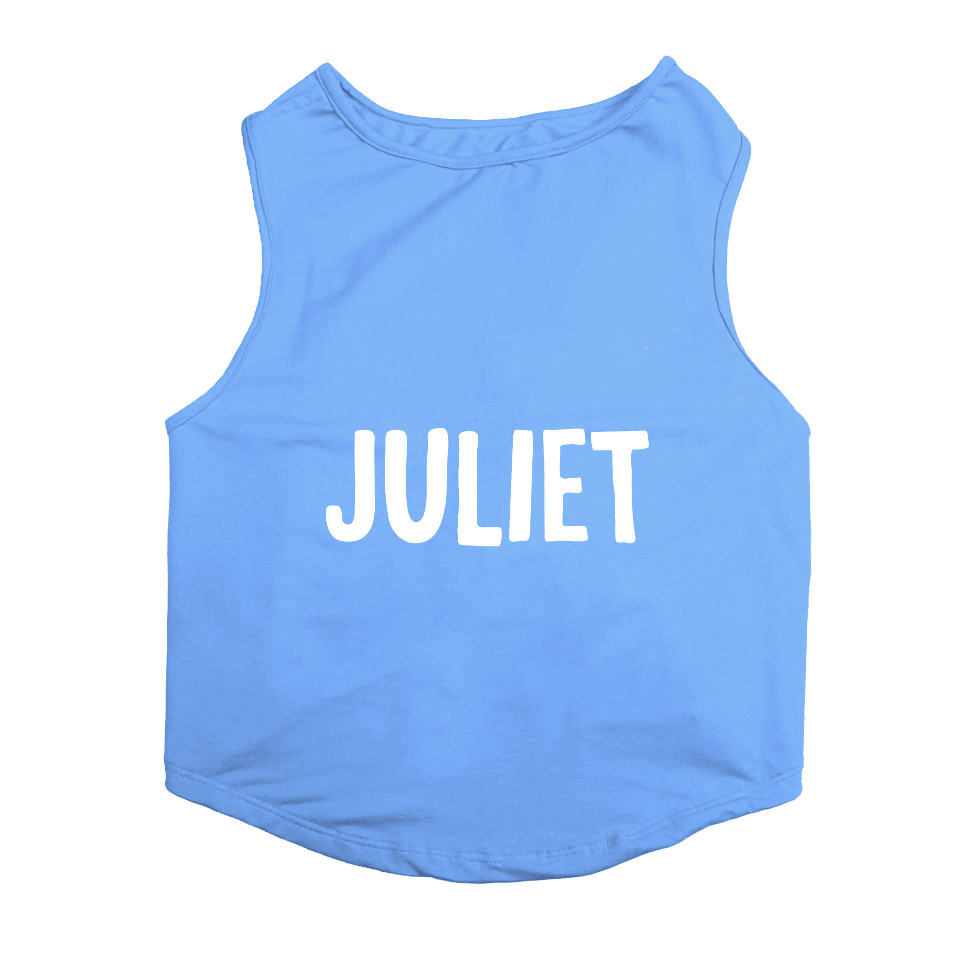 PawsIndia Sleeveless Printed Dog T-Shirt - Juliet (Blue)