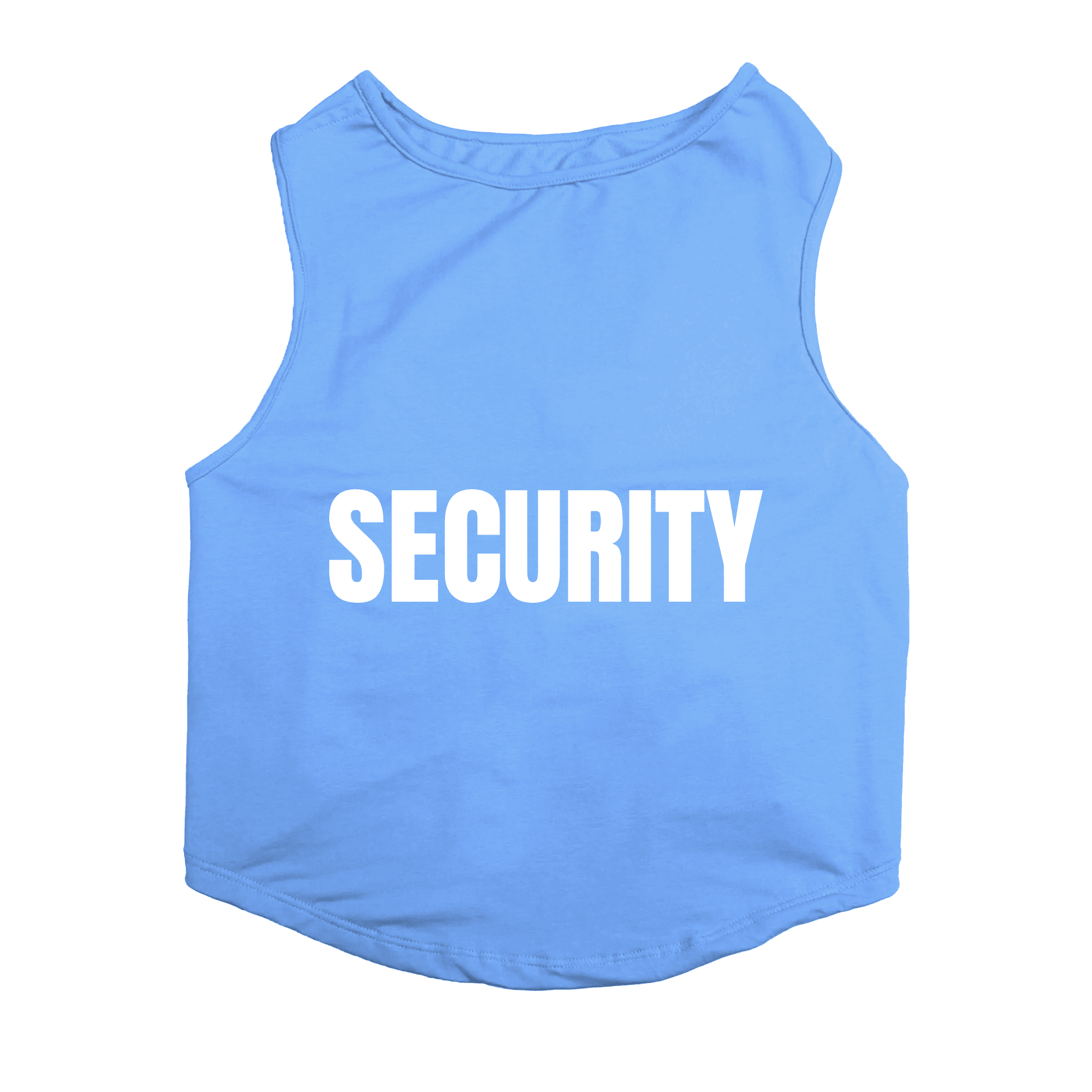 PawsIndia Sleeveless Printed Dog T-Shirt - Security (Blue)