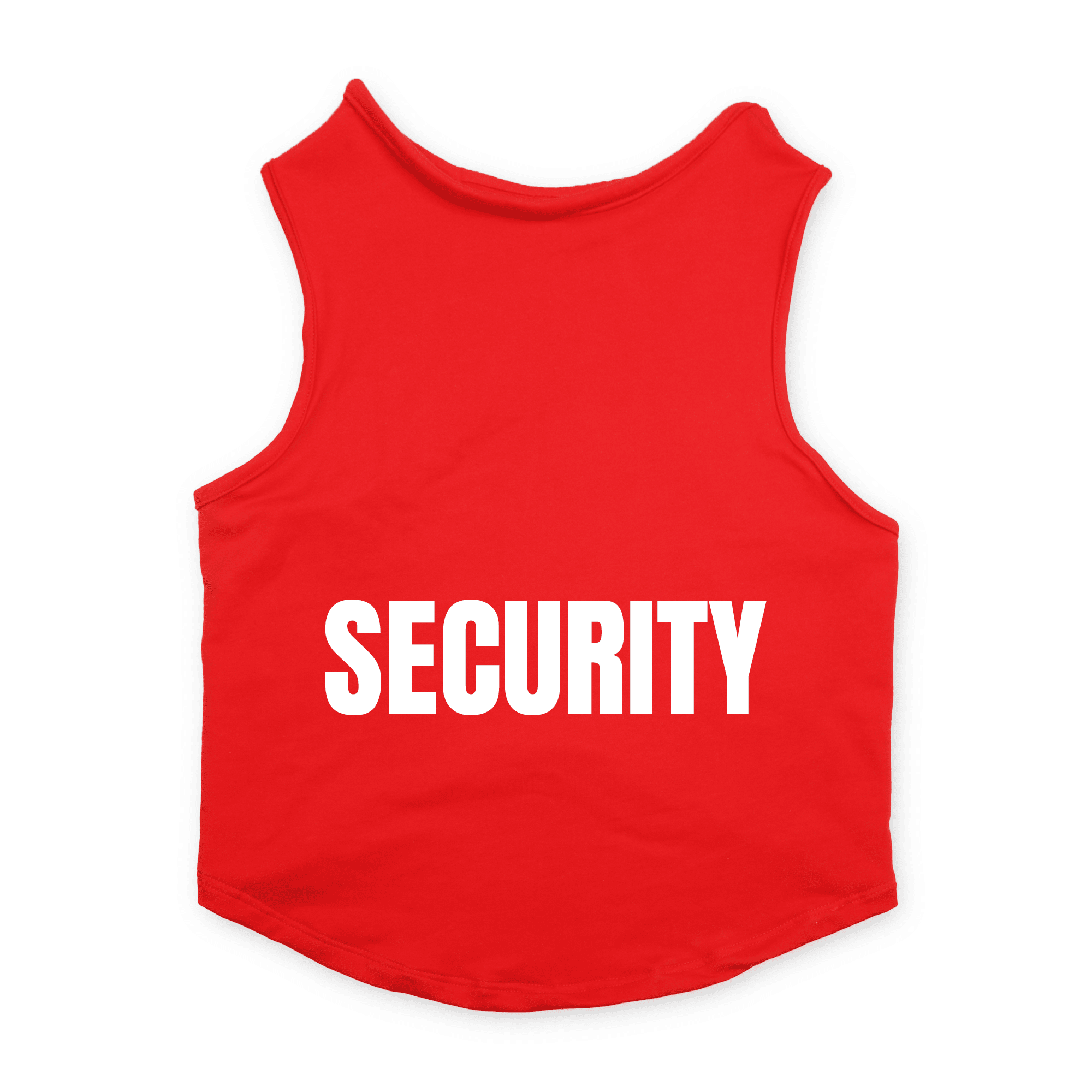 PawsIndia Sleeveless Printed Dog T-Shirt - Security (Red)