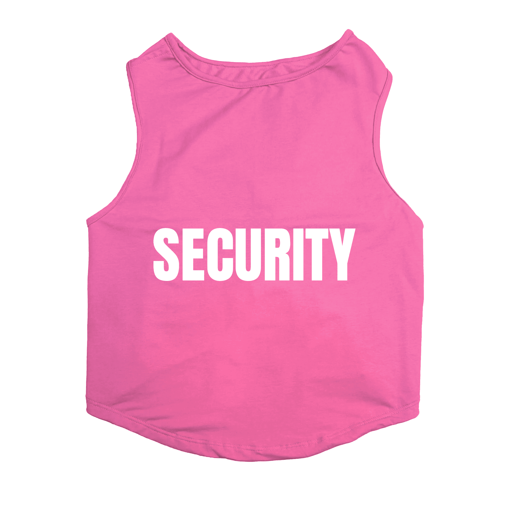 PawsIndia Sleeveless Printed Dog T-Shirt - Security (Pink)