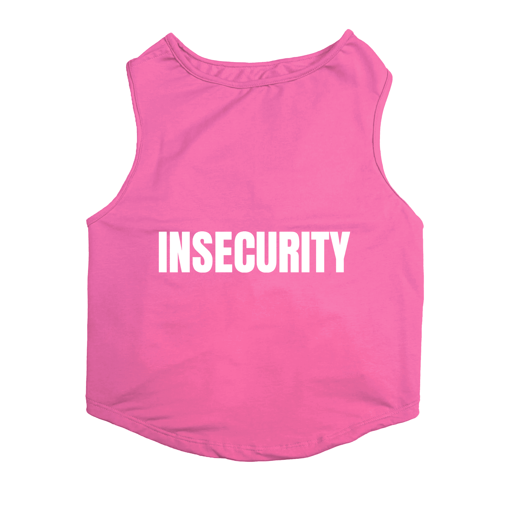PawsIndia Sleeveless Printed Dog T-Shirt - Insecurity (Pink)