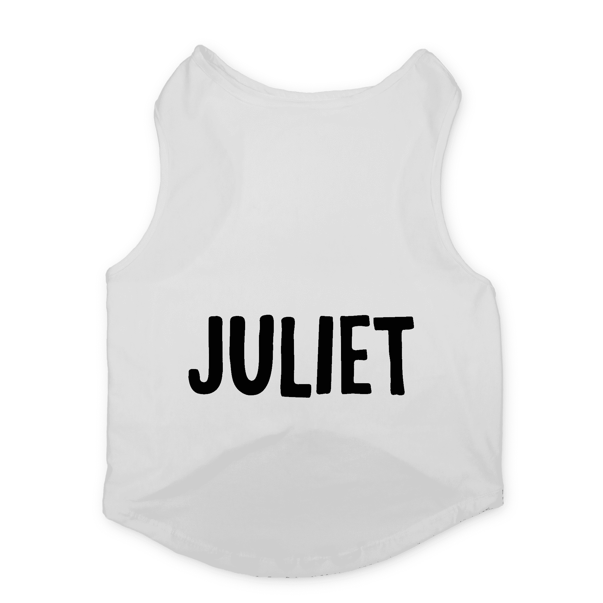 PawsIndia Sleeveless Printed Dog T-Shirt - Juliet (White)