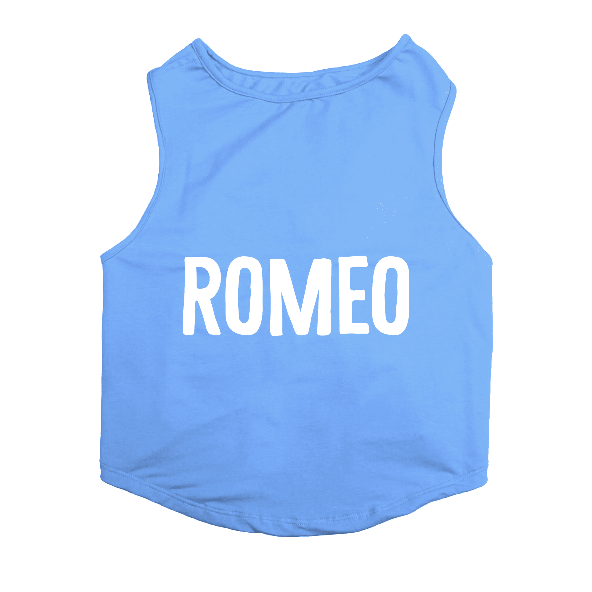 PawsIndia Sleeveless Printed Cat T-Shirt - Romeo (Blue)