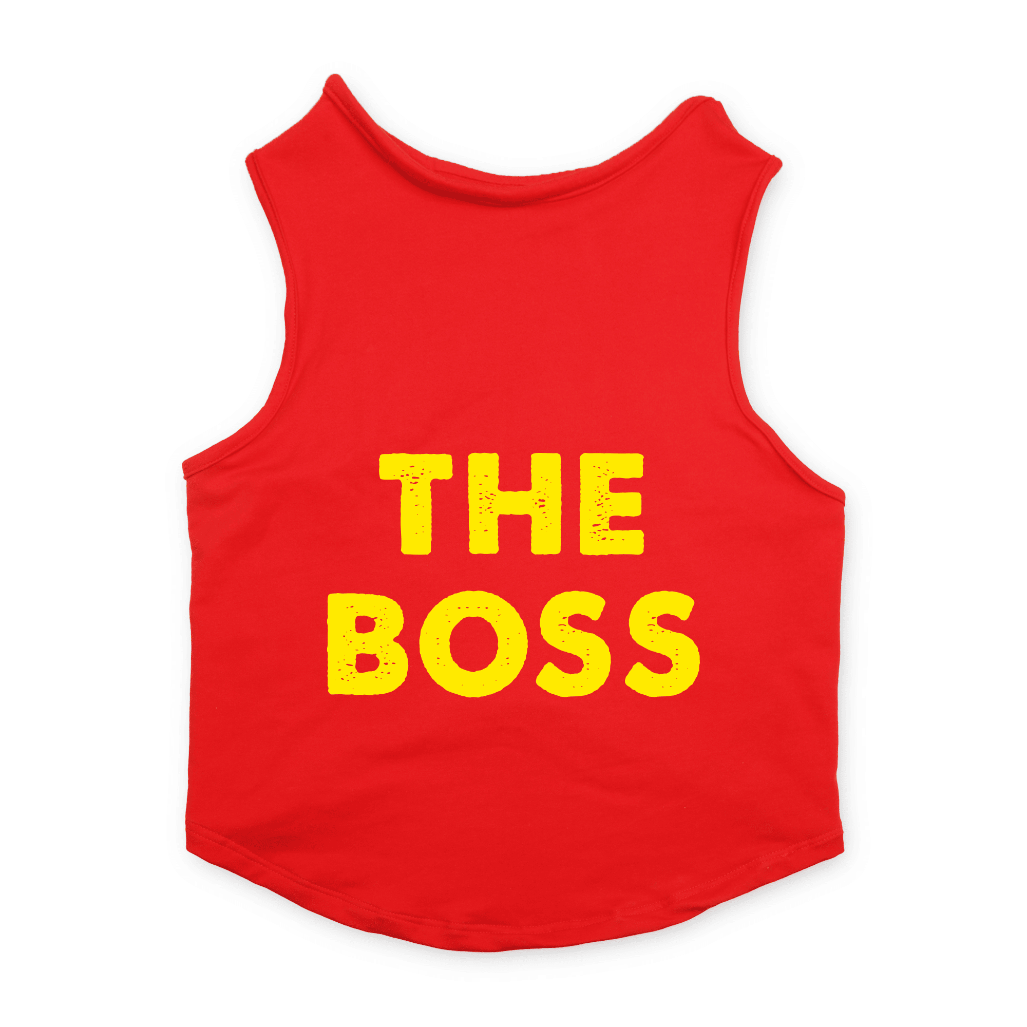 PawsIndia Sleeveless Printed Cat T-Shirt - The Boss (Red)
