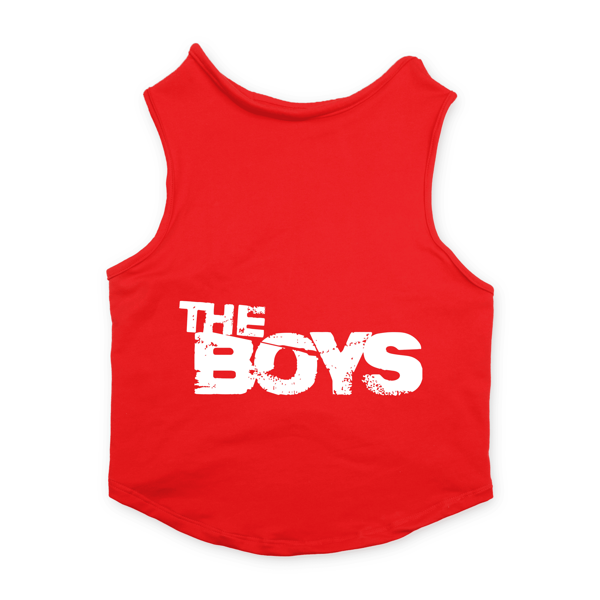 PawsIndia Sleeveless Printed Cat T-Shirt - The Boys (Red)