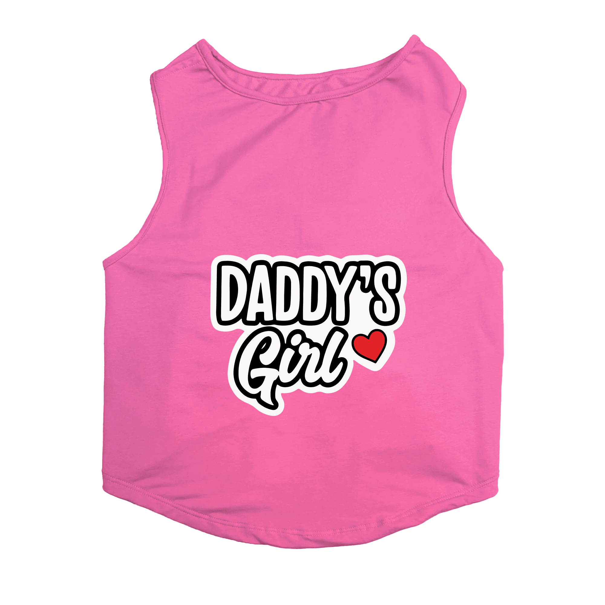 PawsIndia Sleeveless Printed Cat T-Shirt - Daddy's Girl (Pink)