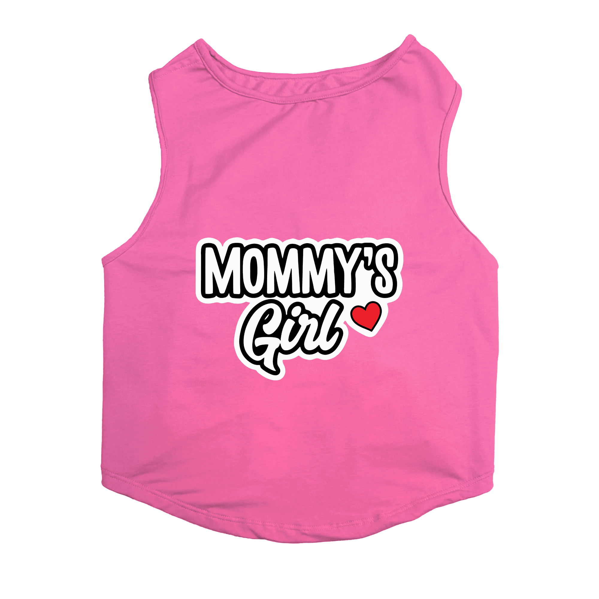 PawsIndia Sleeveless Printed Cat T-Shirt - Mommy's Girl (Pink)