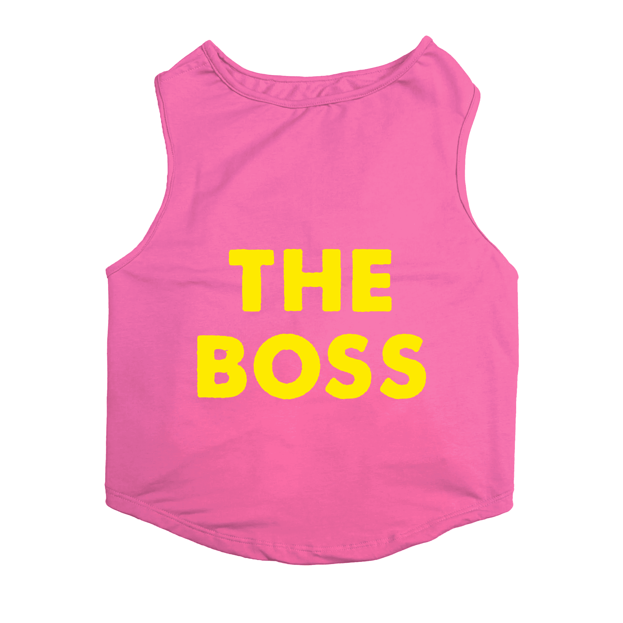 PawsIndia Sleeveless Printed Cat T-Shirt - The Boss (Pink)