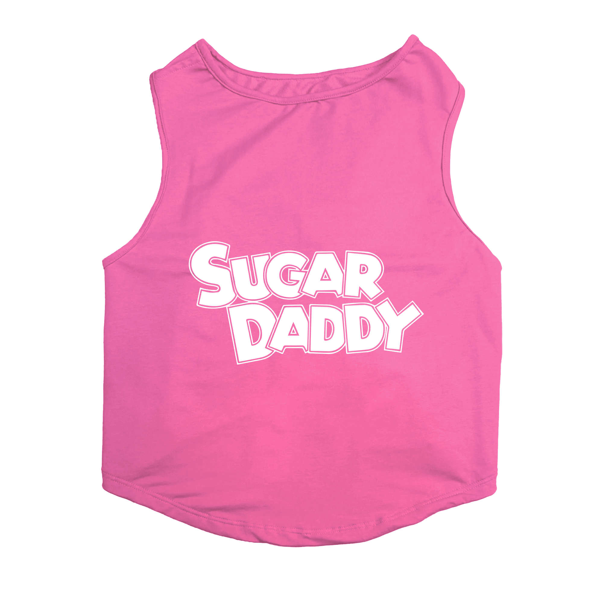 PawsIndia Sleeveless Printed Cat T-Shirt -Sugar Daddy (Pink)
