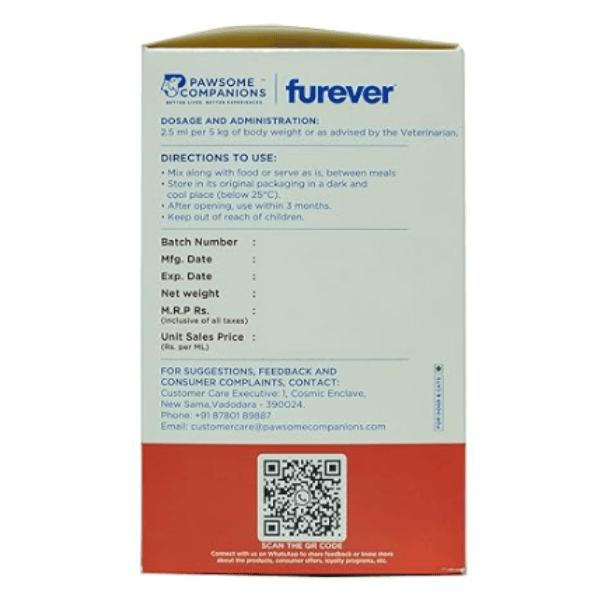 PAWSOME COMPANIONS Furever Flaxseed Oil 500 ML – (Best Before Jan’26)