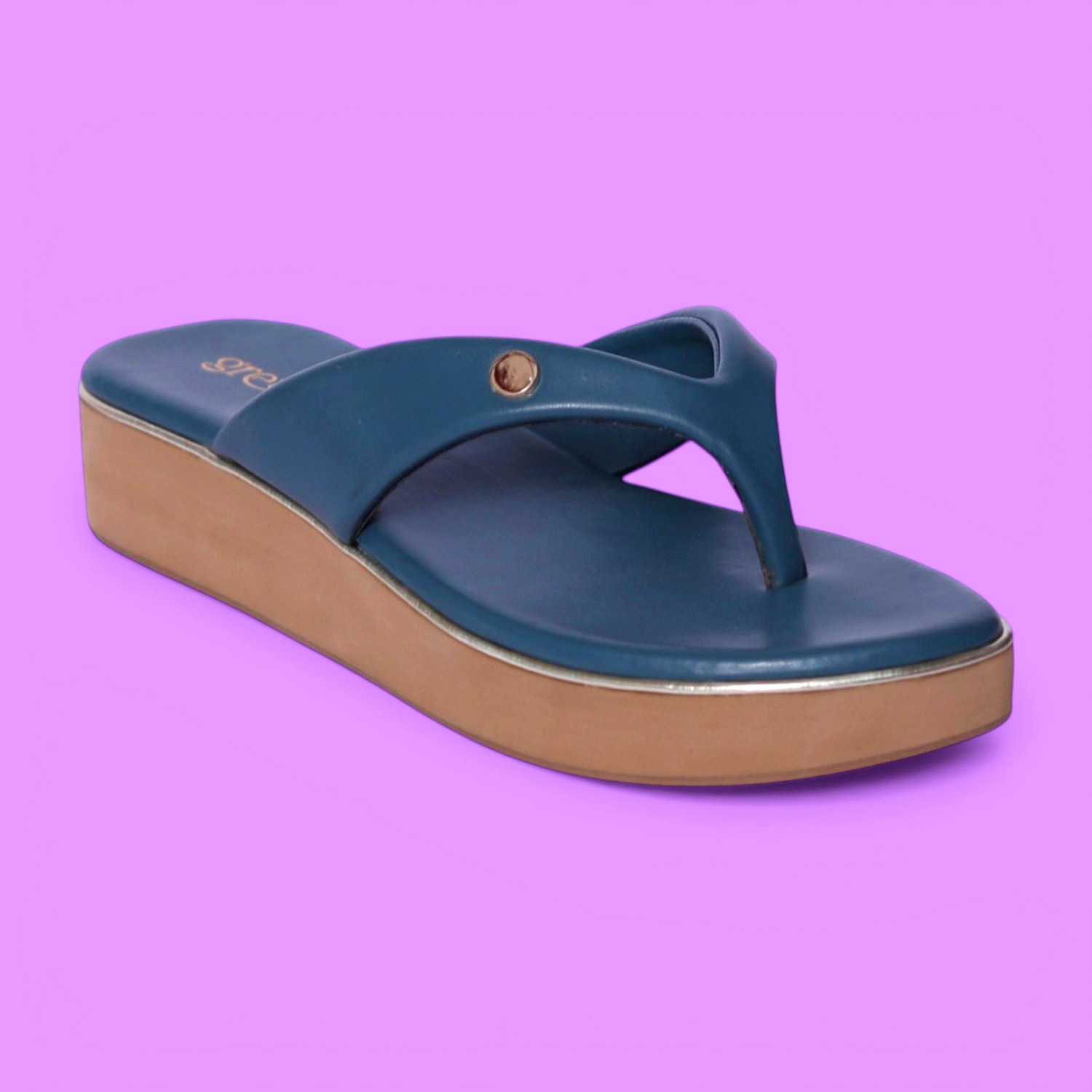 Women Green Elevé Wedge Sandals