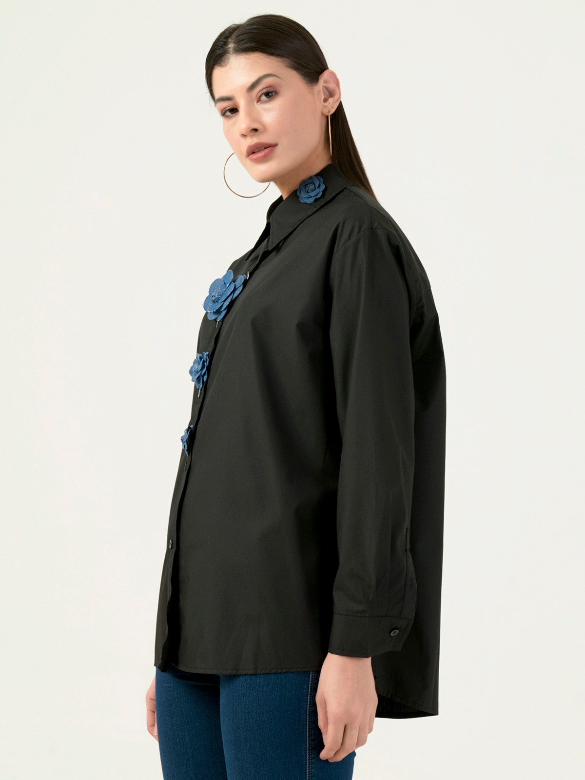 Albion Women Smart Premium Black Casual Shirt