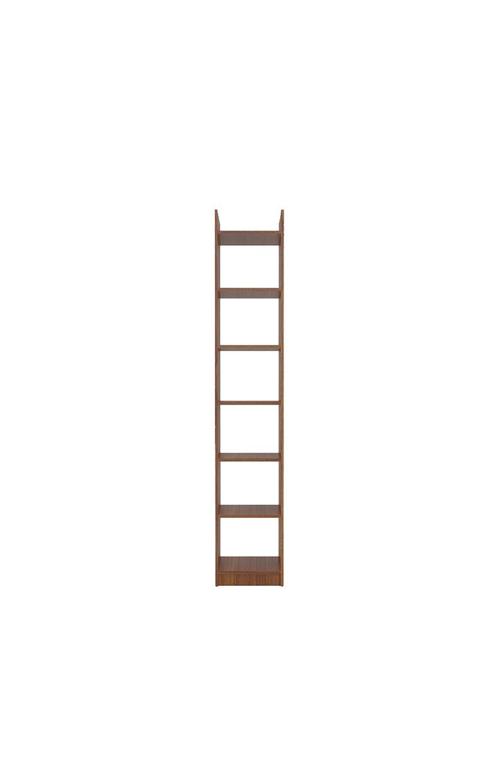 neudot Glitz Engineered Wood 7 Shelves Bookshelf Cabinet Book Rack Organizer for Decor Display Unit, Floor Standing Bookcase for Home, Office & Library (Finish Color - Leon Teak, Knock Down)